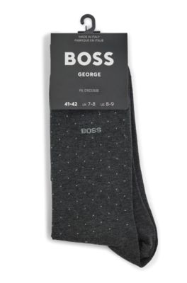 BOSS - Regular-length socks in a mercerised-cotton blend