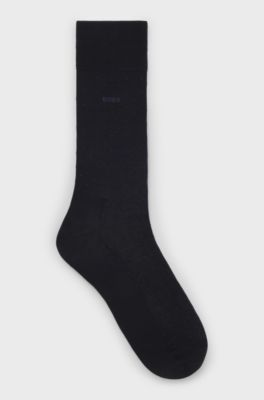 Regular-length socks in a mercerised-cotton blend , Dark Blue