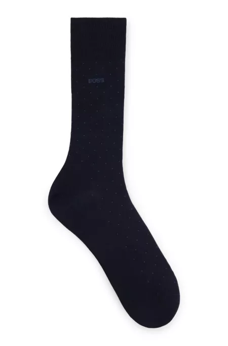 Regular-length socks in a mercerised-cotton blend