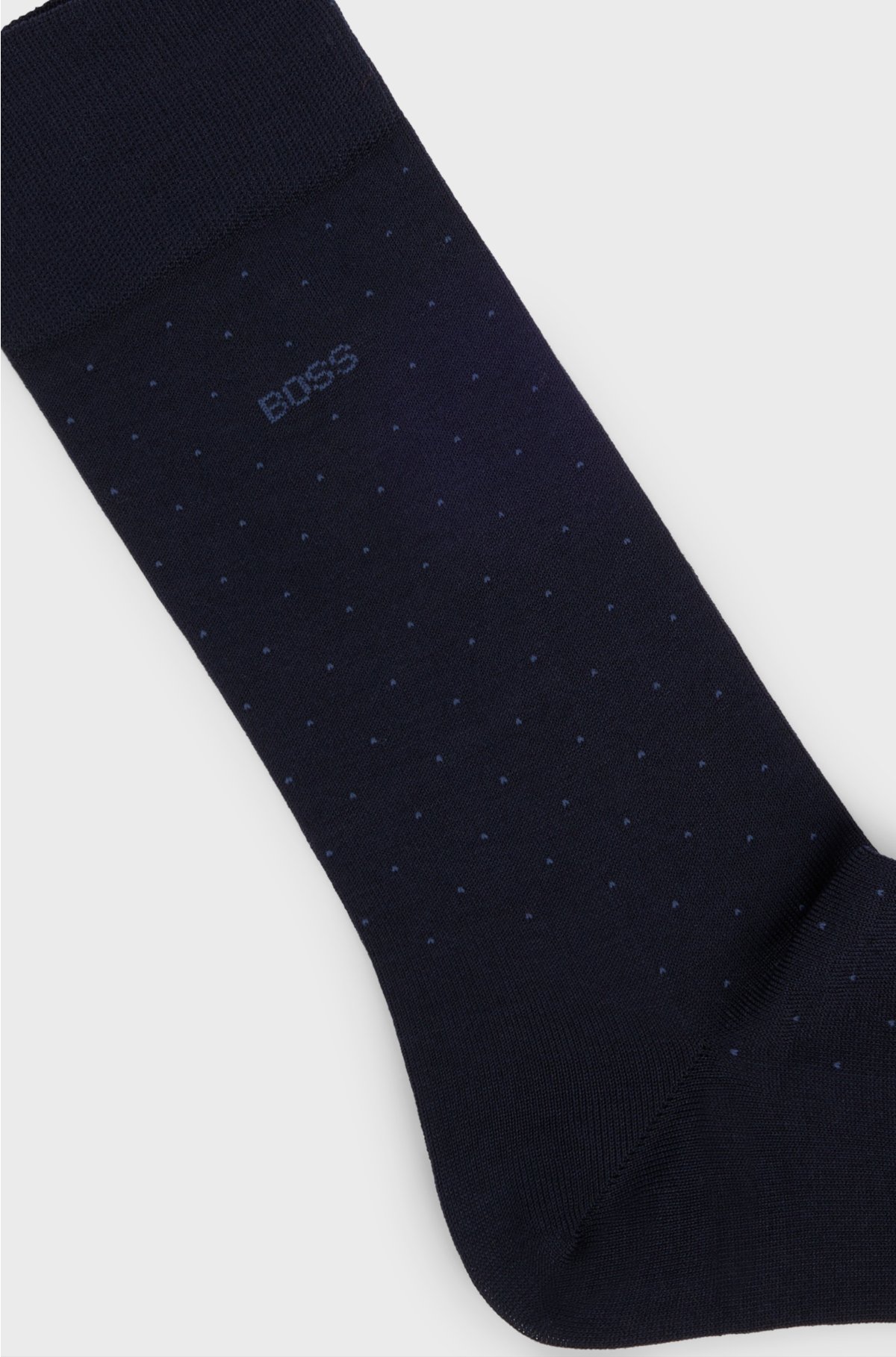 Regular-length socks in a mercerised-cotton blend , Dark Blue