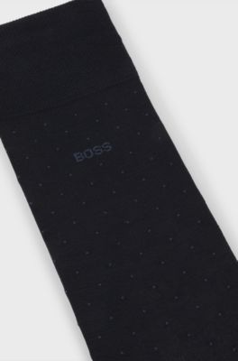 Mittelhohe Socken aus merzerisiertem Baumwoll-Mix, Dunkelblau