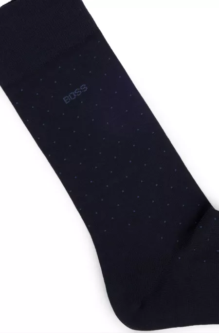 Regular-length socks in a mercerised-cotton blend