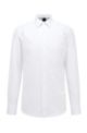 Slim-fit shirt in non-iron cotton, White