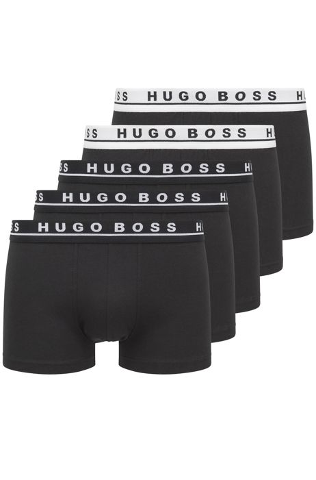 Herren Unterwäsche BOSS by HUGO BOSS Unterwäsche BOSS by HUGO BOSS Baumwolle Shorts mit Logo-Bund in Schwarz für Herren 