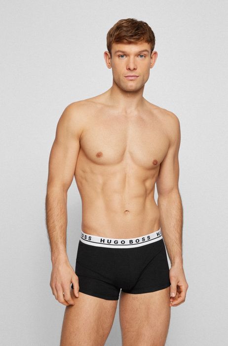 BOSS by HUGO BOSS Bodywear Five-pack Cotton-blend Stretch-jersey Boxer Briefs in Black for Men Mens Clothing Underwear Boxers 