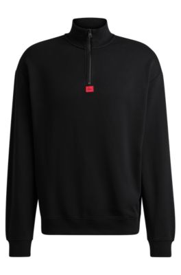 Heavy French Terry Half-Zip Sweatshirt: Women's Designer Sweaters