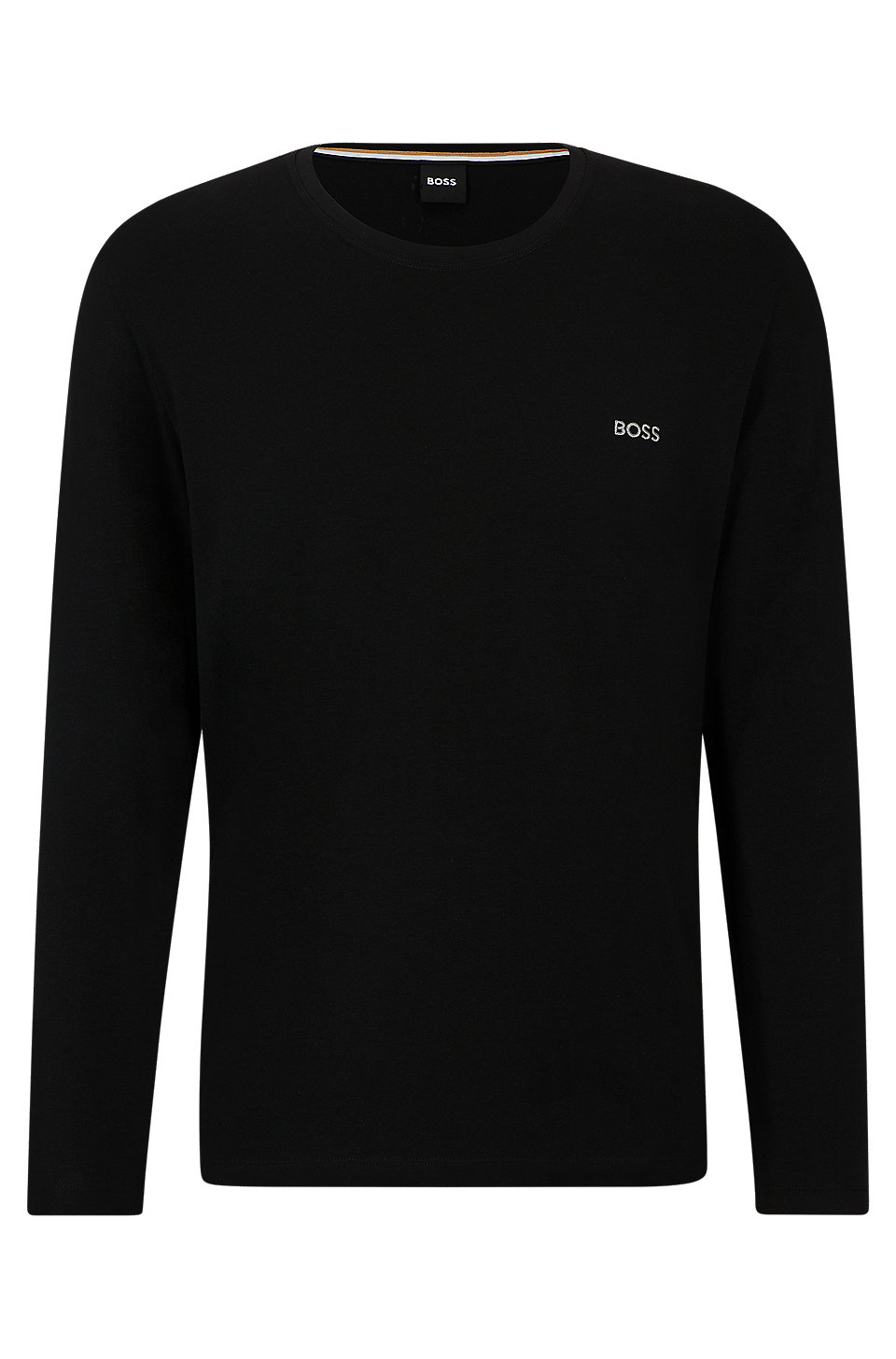 BOSS - T-shirt Regular Fit en coton stretch à logo brodé