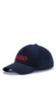 Cotton-twill cap with red logo, Dark Blue