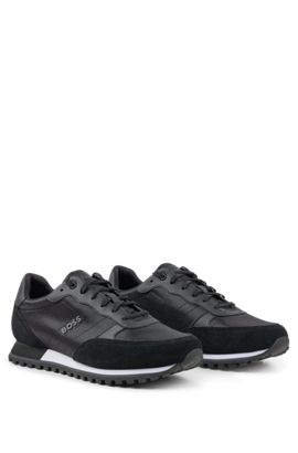 NEW Hugo Boss Men's Parkour Black Memory Foam Sneakers Shoes  50397617 001 