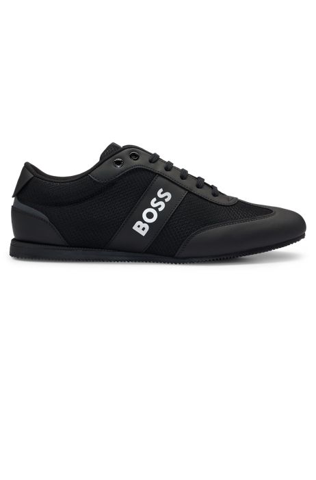 Sale Hugo Boss Lighter Low Mxme 50370438 005 Mens Trainers Black Sneakers Shoes 