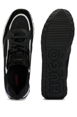 Hugo Boss Badeslipper zwart-wit casual uitstraling Schoenen Muiltjes 