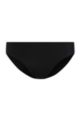 Super-stretch bikini bottoms with foil-printed logo, Black