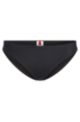 Slip per bikini super elasticizzati con logo stampato in lamina, Nero