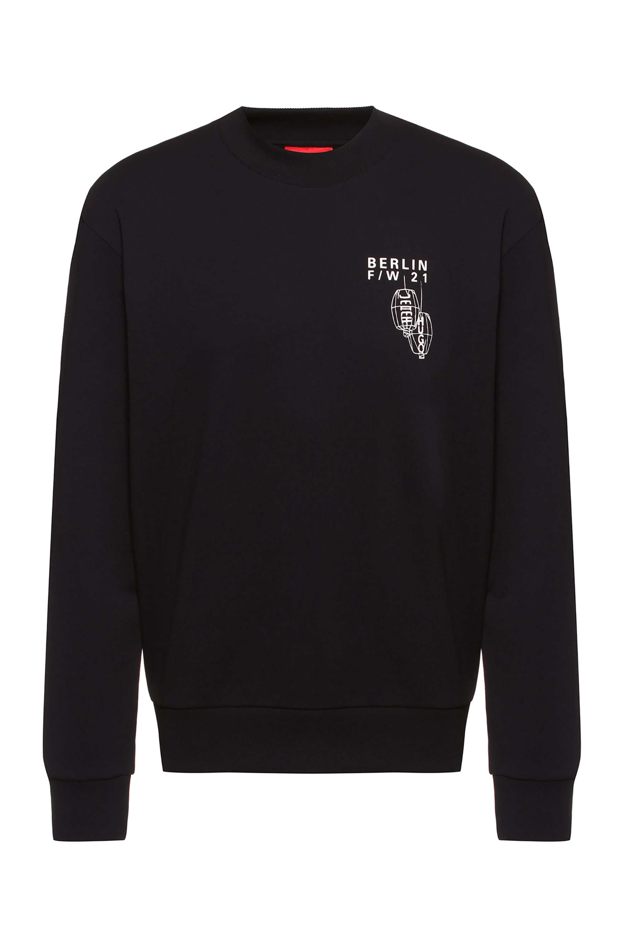 Limited-edition HUGO x Umami unisex sweatshirt in French terry cotton, Black