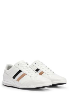 hovedsagelig I fare person BOSS - Mesh-toe trainers with signature stripe