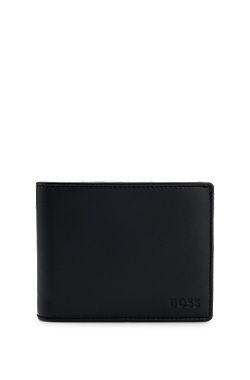 Micro-grain leather wallet with coin pocket