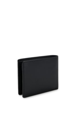 Boss Bifold wallet in micro-grained leather with embossed logo plånböcker herr – bild 3