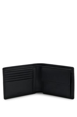 Boss Bifold wallet in micro-grained leather with embossed logo plånböcker herr – bild 2