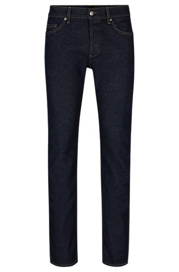 Slim-fit jeans in dark-blue comfort-stretch denim, Hugo boss