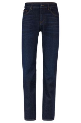 BOSS Regular fit jeans in dark blue comfort stretch denim