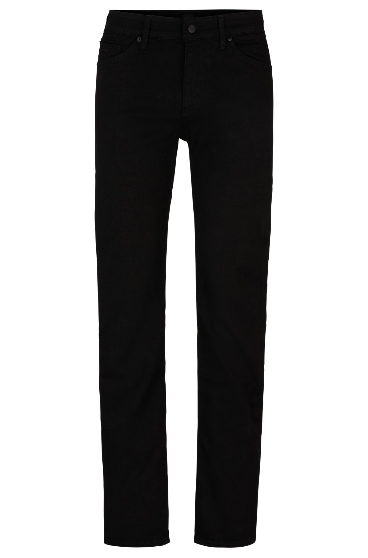 Regular-fit jeans in black-black Italian denim, Black