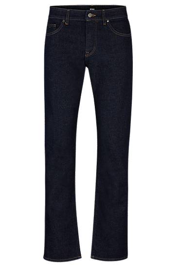 Regular-fit jeans in dark-blue comfort-stretch denim, Hugo boss