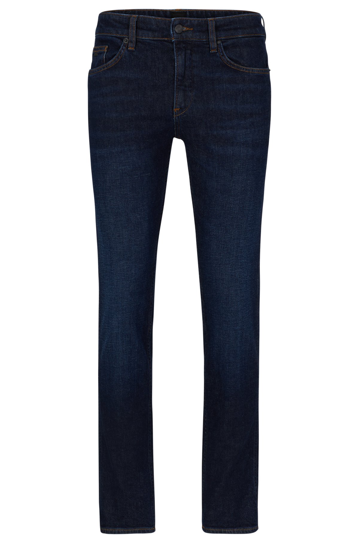 Slim-fit jeans in dark-blue comfort-stretch denim, Blue