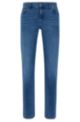 Blaue Regular-Fit Jeans aus italienischem Denim mit Kaschmir-Haptik, Blau
