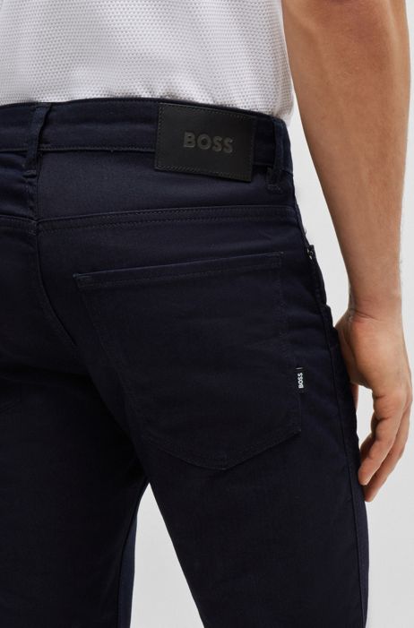 Hugo Boss Black Delaware 3 Slim Fit Black Stretch Jeans