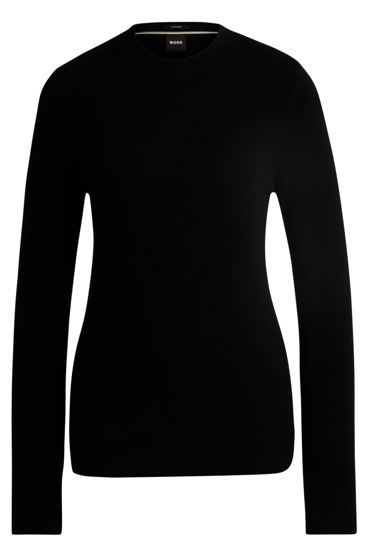 Pure Cashmere Crew Neck Sweater - Black