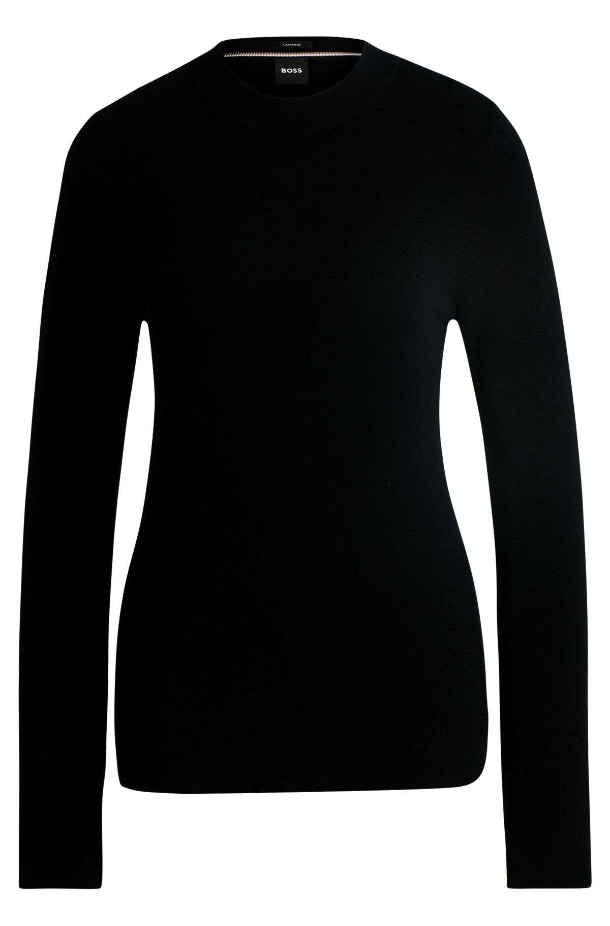 Regular-fit sweater in luxurious cashmere, Black