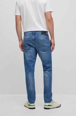 BOSS Taperedfit jeans in blue comfortstretch denim
