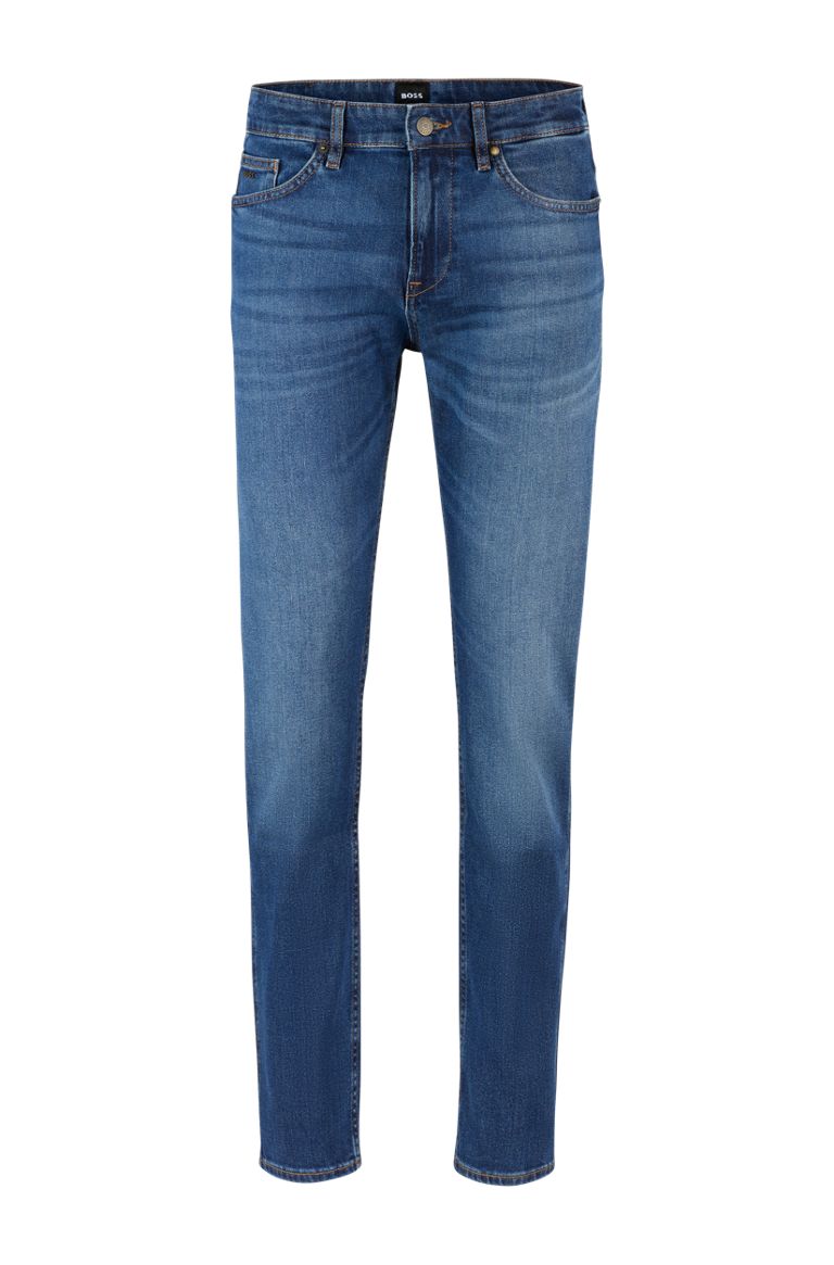 hugoboss.com | Slim-fit jeans in blue comfort-stretch denim