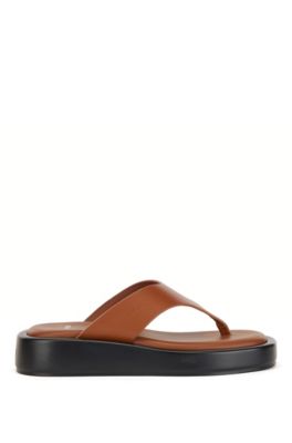 leather platform sandals