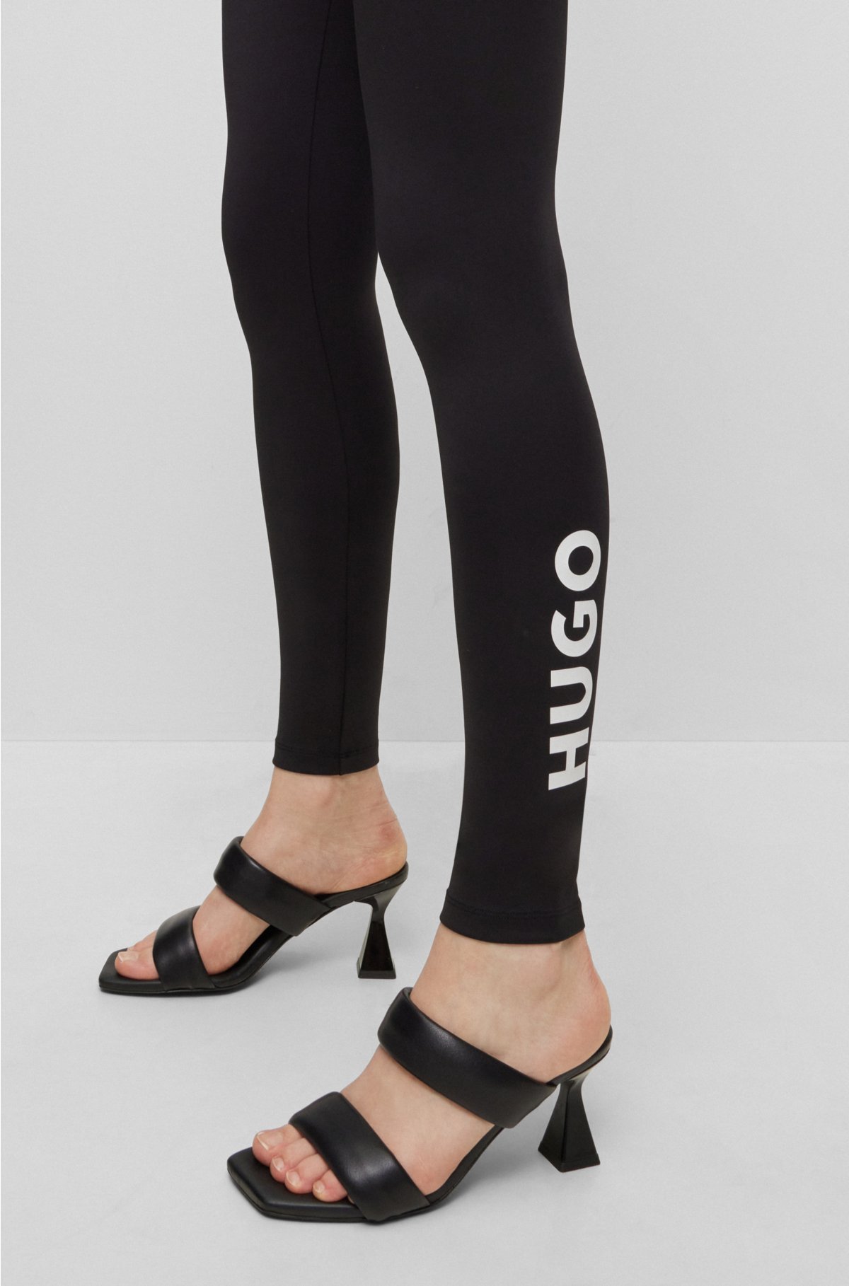 HUGO - Skinny-fit super-stretch leggings with logo details