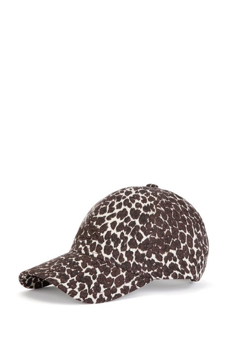 Patterned cotton-twill cap with logo, Patterned