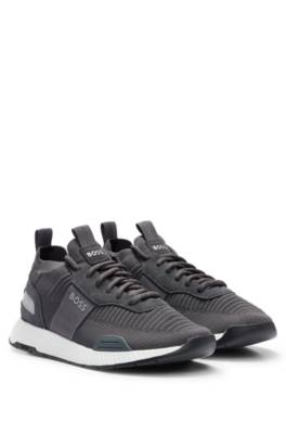 Hugo Boss Sock Trainers With Repreve® Uppers In Gray