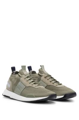 Hugo Boss Sock Trainers With Repreve® Uppers In Gray