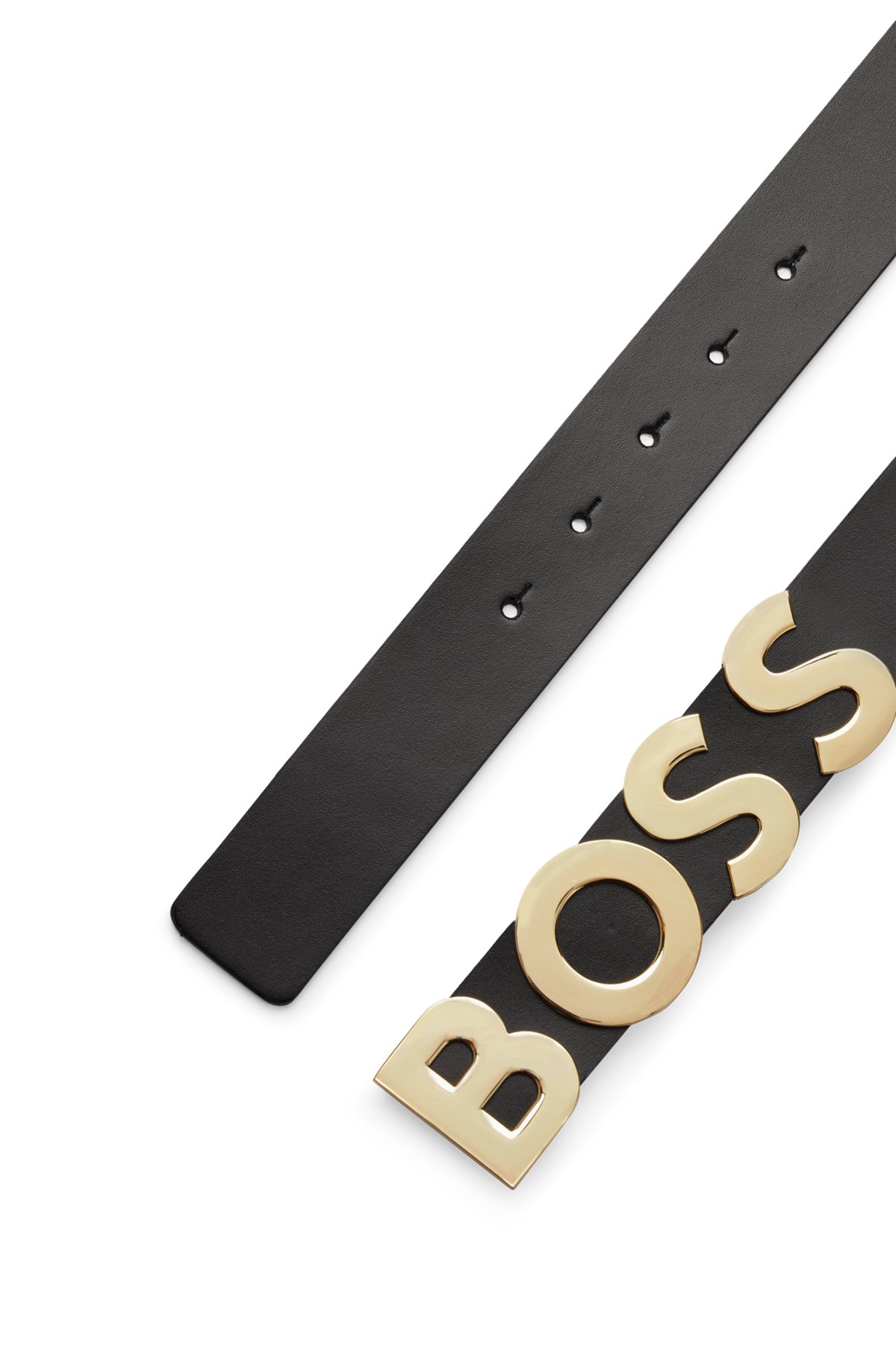 BOSS - Gürtel aus italienischem Leder mit Logo-Schließe