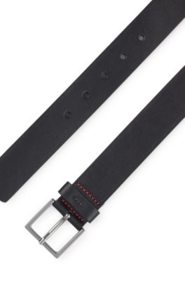 L&auml;derb&auml;lte med logga p&aring; h&auml;llan, Svart