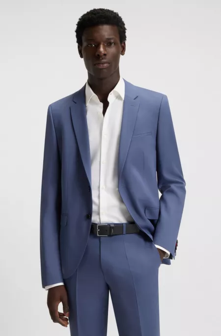 Ceinture en cuir avec passant logoté