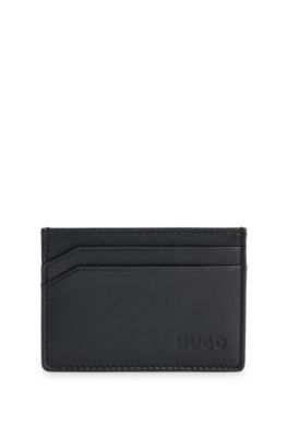 HUGO - Leather card holder with logo