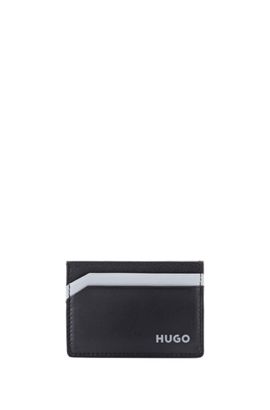 Hugo Boss Men's 'Victorian L_S card' Black Leather Card Holder Wallet 50380111 