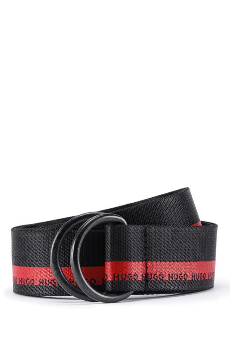 Cintur\u00f3n de tela rojo oscuro look casual Accesorios Cinturones Cinturones de tela 