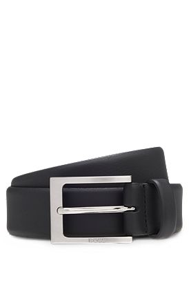 Nappa-leather belt with pin buckle