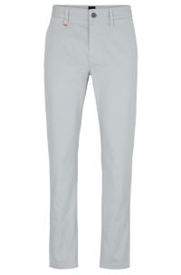 BOSS stretch-cotton Tapered-fit in chinos overdyed satin -