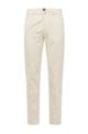 Tapered-fit chinos in overdyed stretch-cotton satin, White