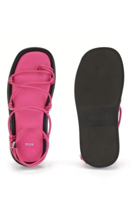 pink hugo boss sliders