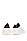 激光徽标款皮革运动鞋,  100_White