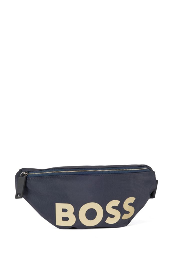 BOSS - Recycled-material belt bag with contrast logo